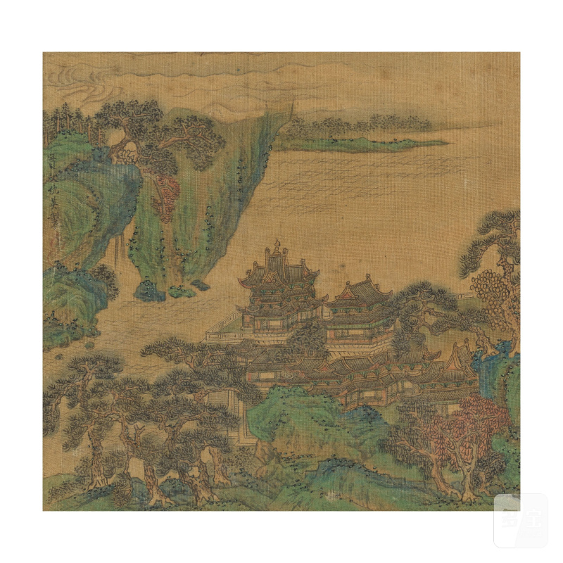 清 十七世紀 仇英(款) 宫苑山水图 | ATTRIBUÉ À QIU YING
Paysage avec palais